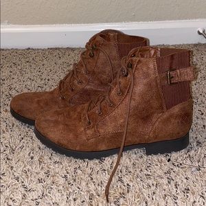 Brown Lace Up Boots